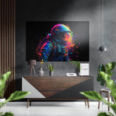 Astronaut  Brushed Aluminum Dibond Wall Art.